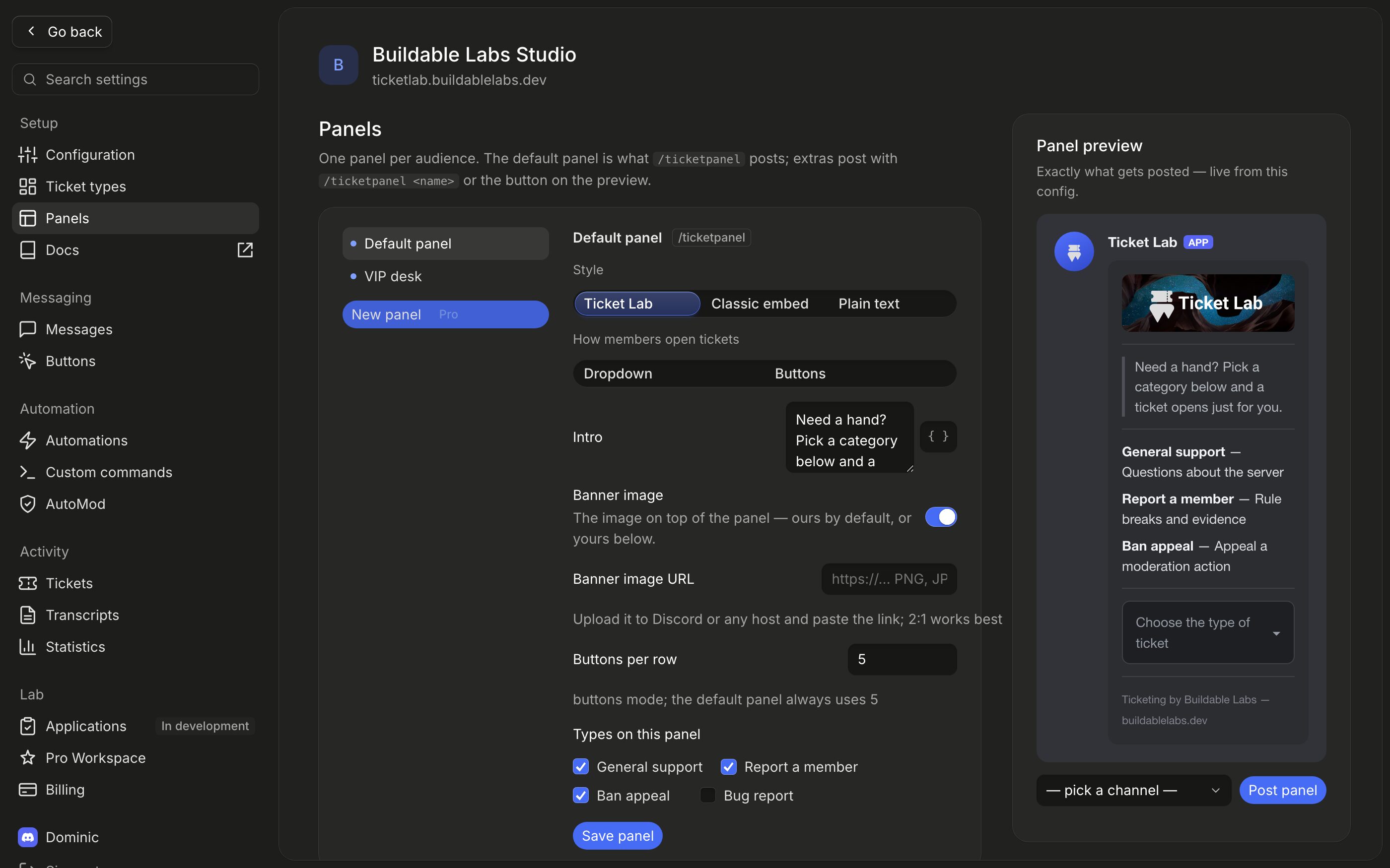 Ticket Lab on a MacBook